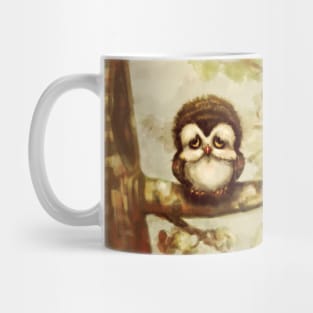 Sad baby owl Mug